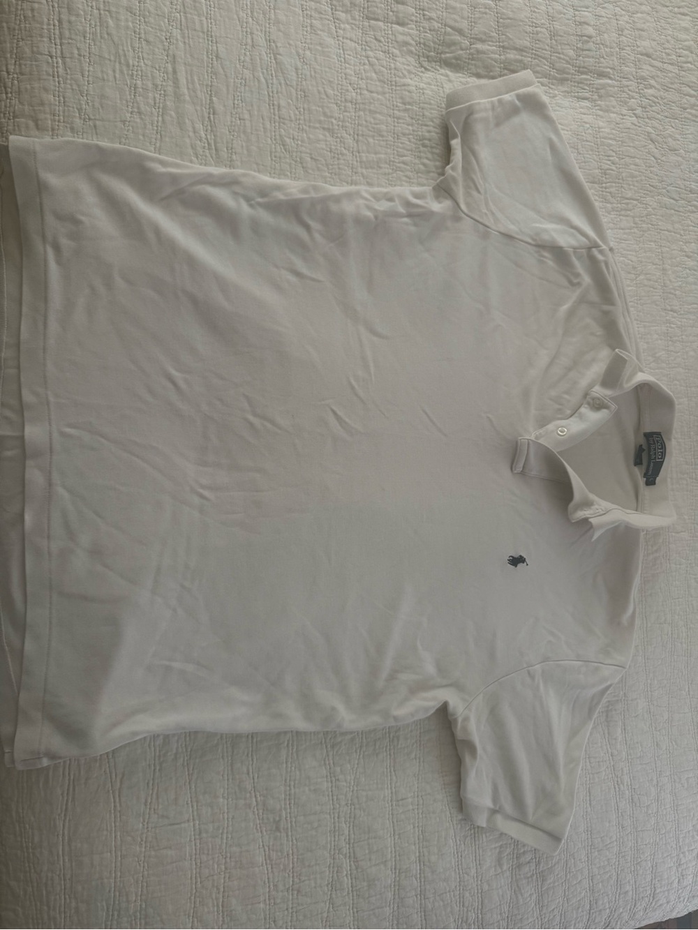 Polo by Ralph Lauren White Short-Sleeve Polo with Navy Pony